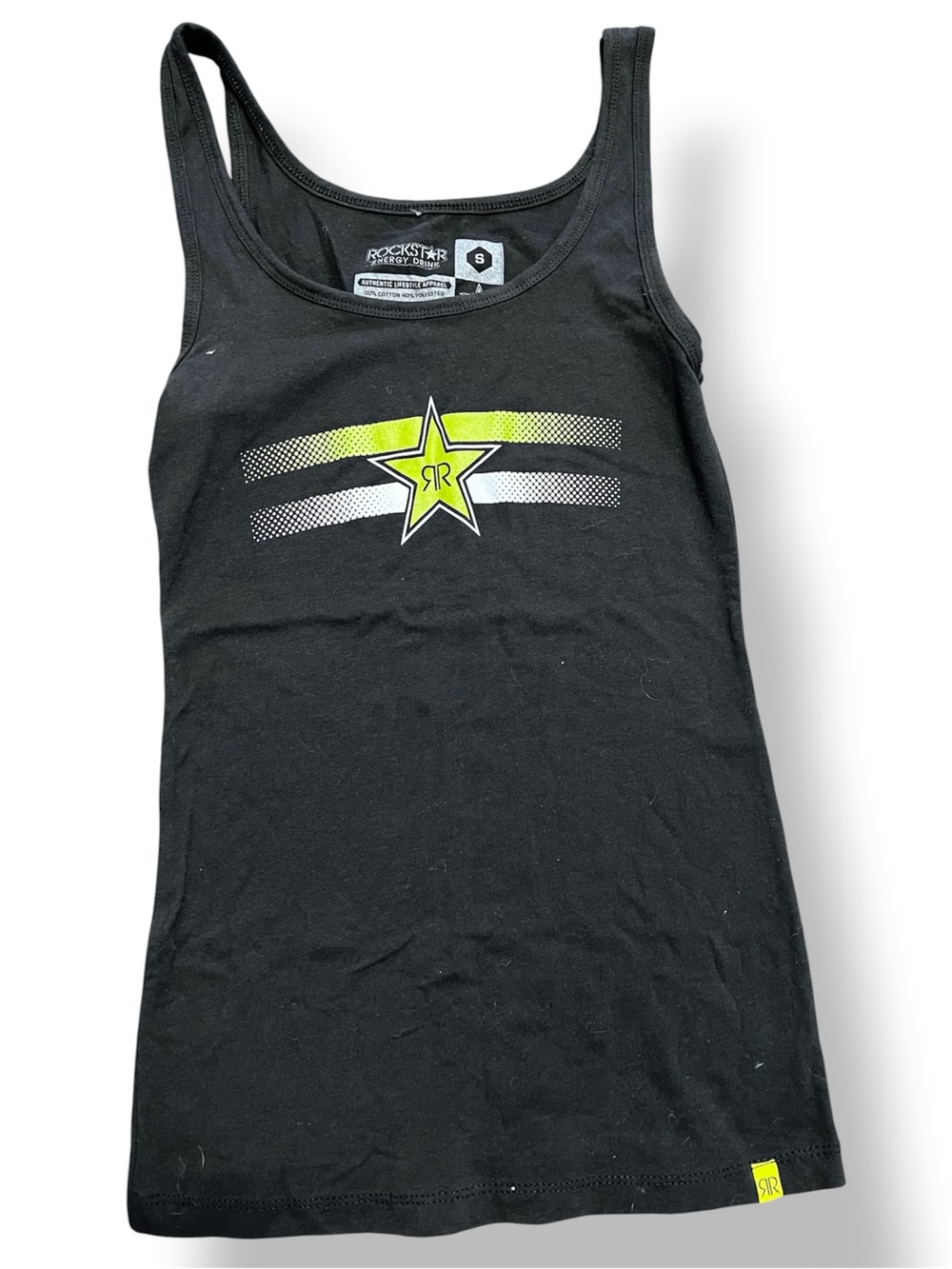 Rockstar Energy Black Tank Top with Neon Star Graphic